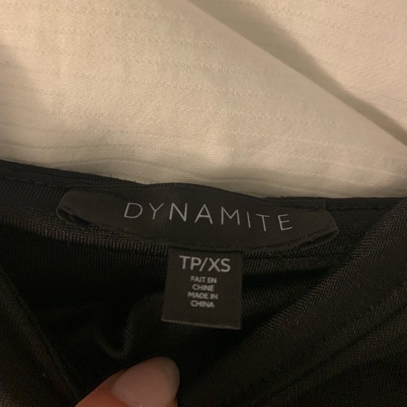 Dynamite black tank satin blouse - Picture 3 of 3